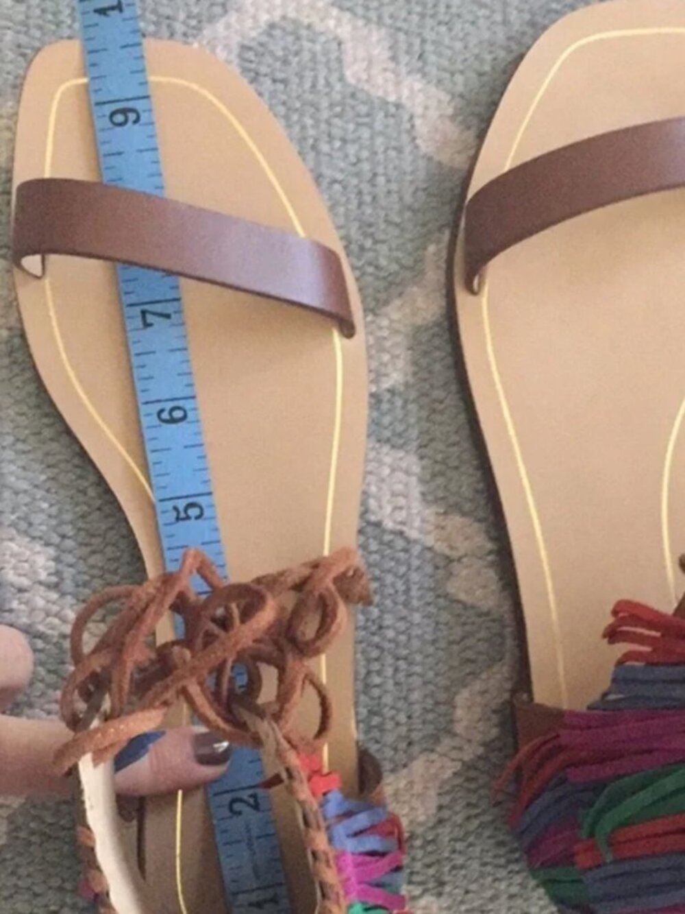 NIB Zara Multicolored Sandals Size 37 - Picture 8 of 11
